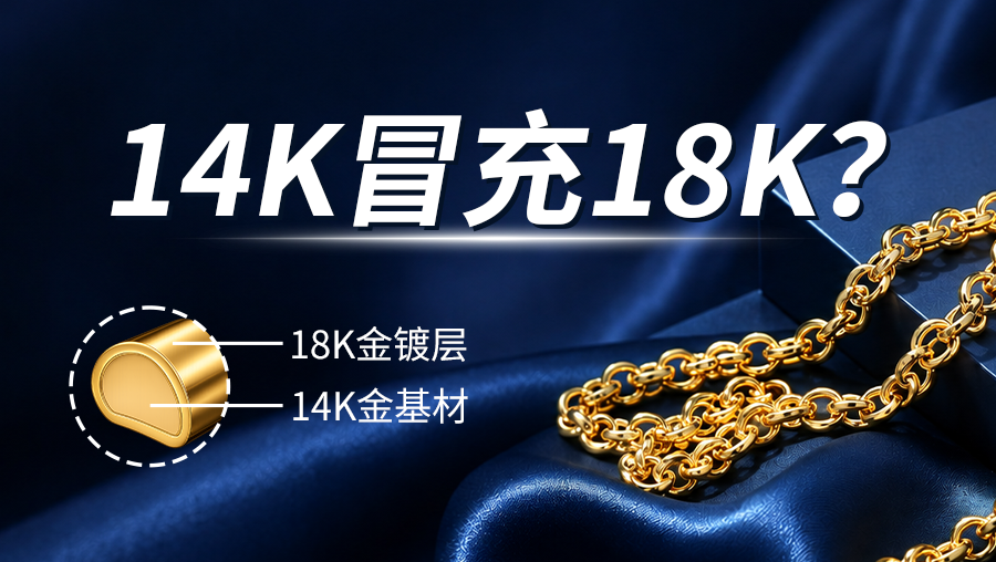市场新骗局：14K镀K金冒充18K